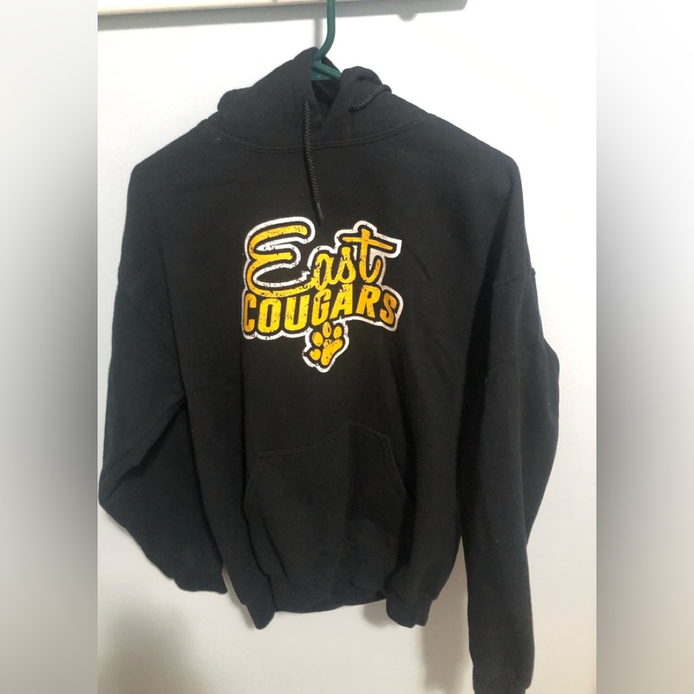 Black East Cougars hooded sweatshirt size medium unisex. Gently used like new.